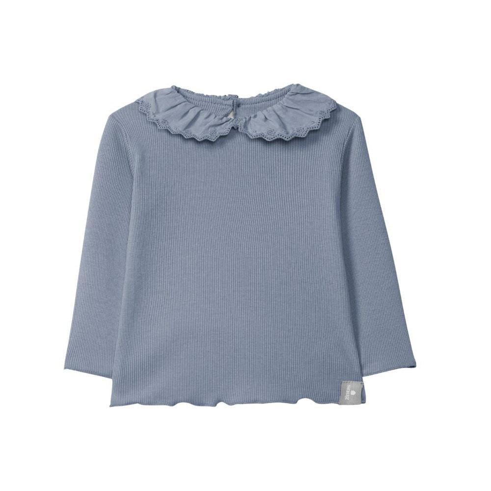 Snug Katoenen Longsleeve - Indigo