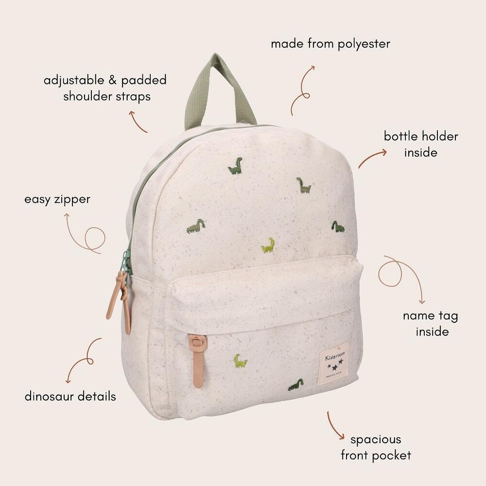 Kidzroom Rugzak Nostalgia Dino's - Groen