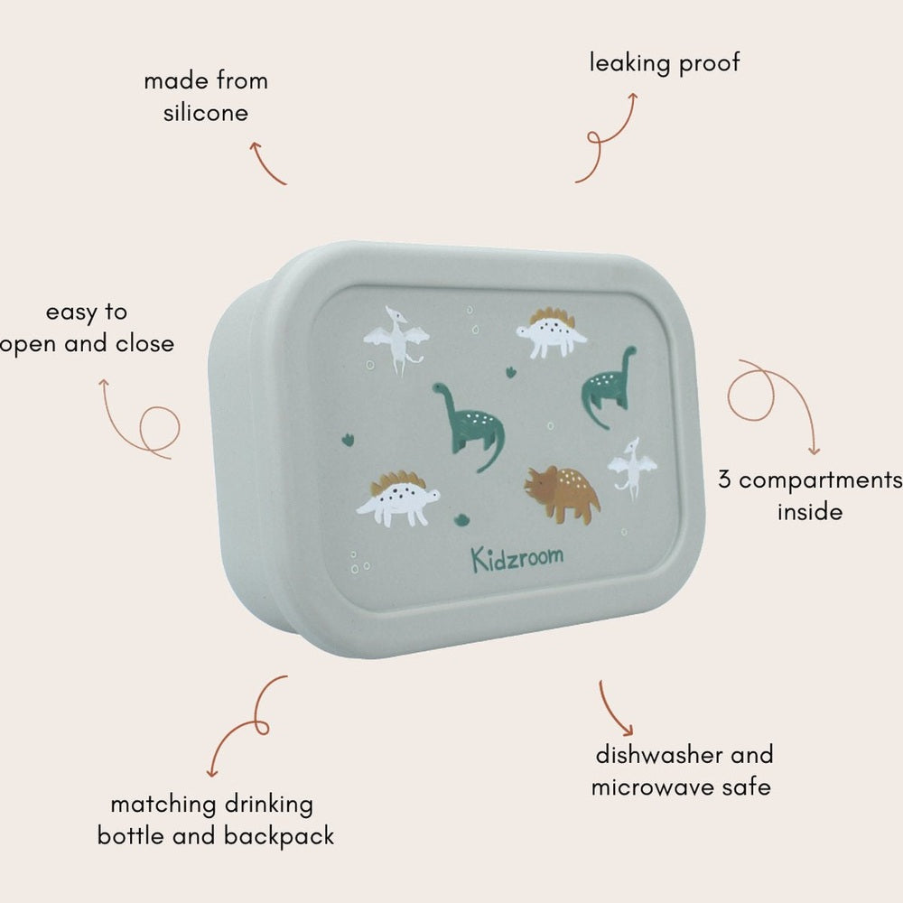 Kidzroom Lunchbox Small Talk Dino's - Groen