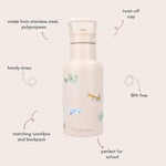 kidzroom Drinkfles Small Talk Vliegtuigen - Beige