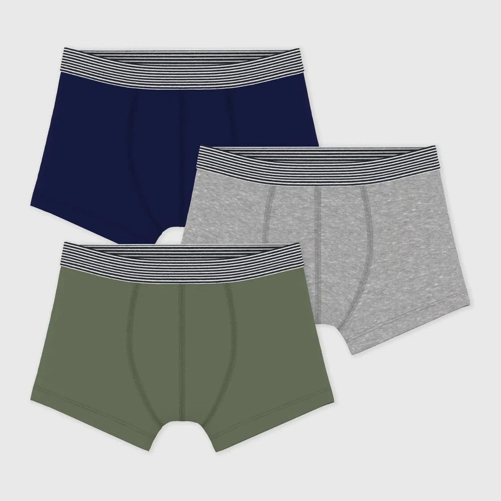 Petit Bateau Setje effen katoenen boxershorts voor kinderen