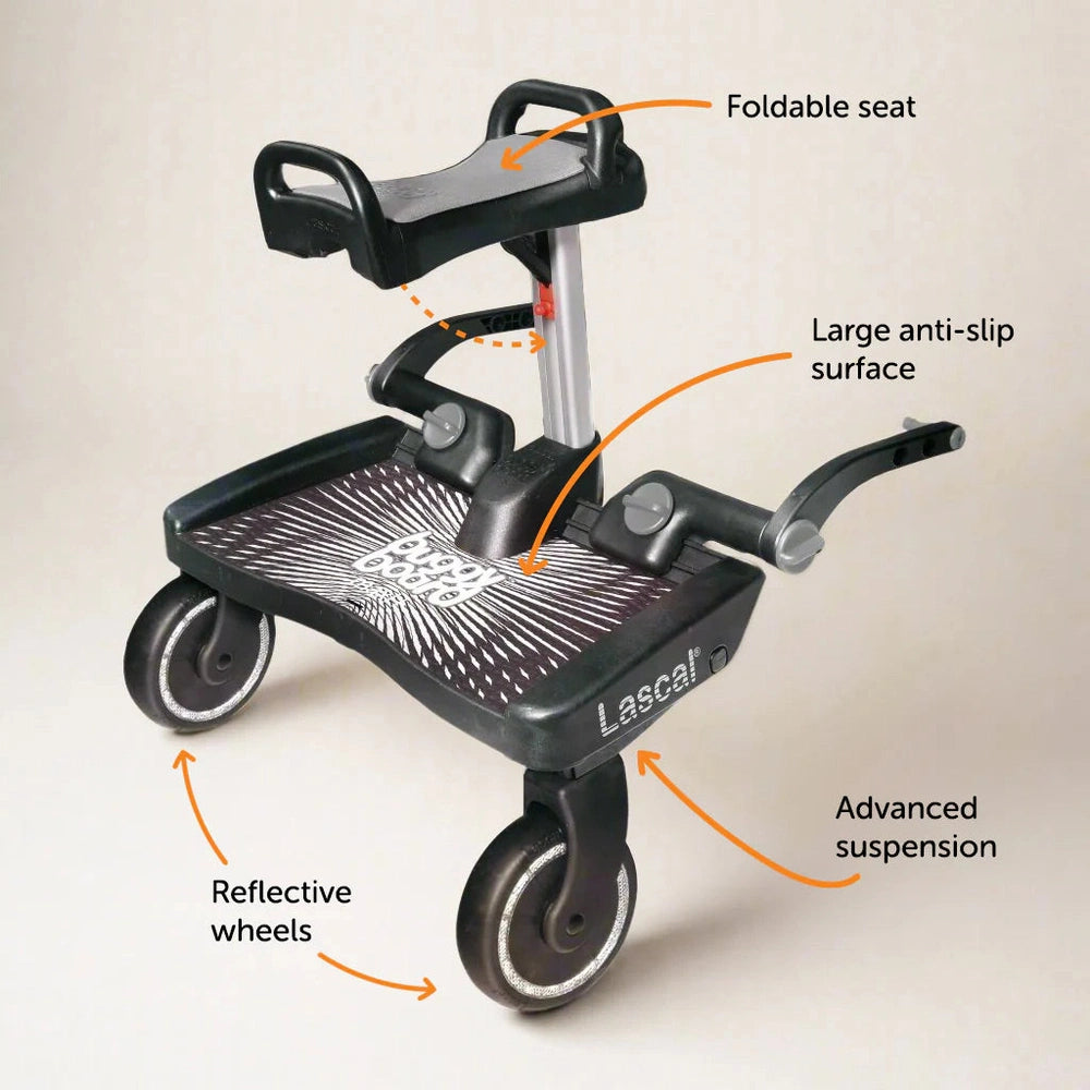 Lascal Universeel Meerijdplankje / Footboard Mini - Zwart