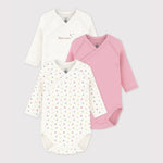 Petit Bateau | Set van katoenen babyrompertjes met lange mouwen en print