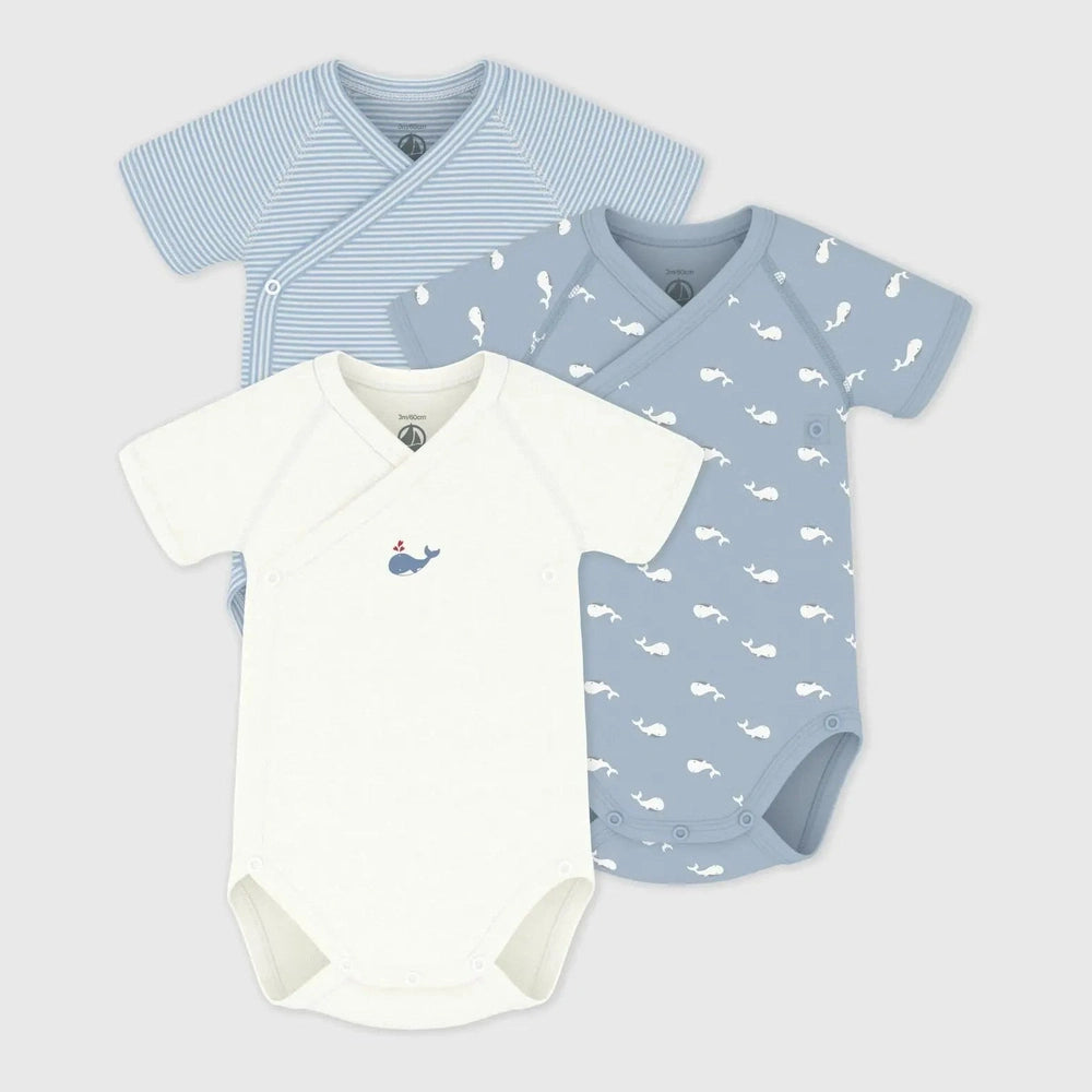 Petit Bateau | Lot de bodies bébé en coton imprimés à manches courtes