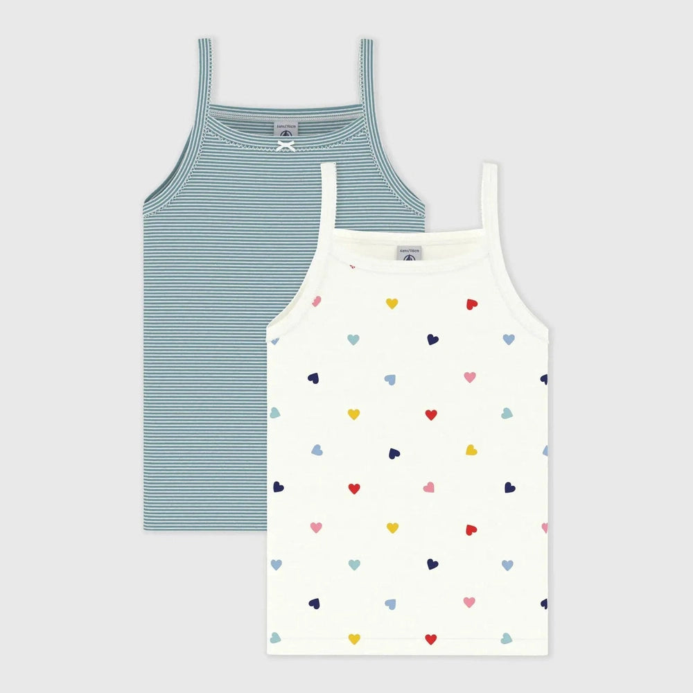 Petit Bateau | Setje met katoenen kinderhemdjes met hartjesprint