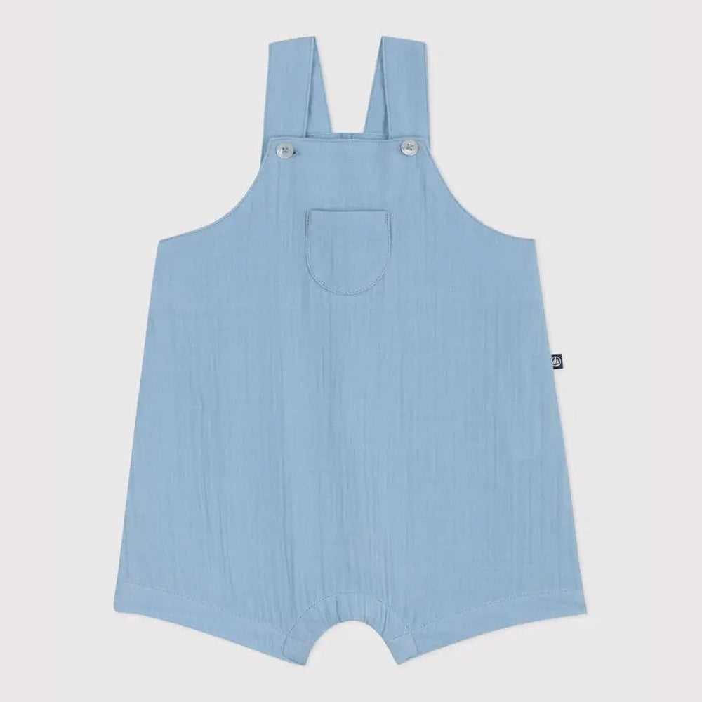 Petit Bateau | Korte babysalopette van effen, luchtige katoen