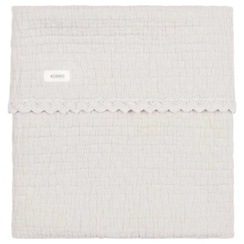 Koeka Wiegdeken 75x100cm - Lace Elba - Stone