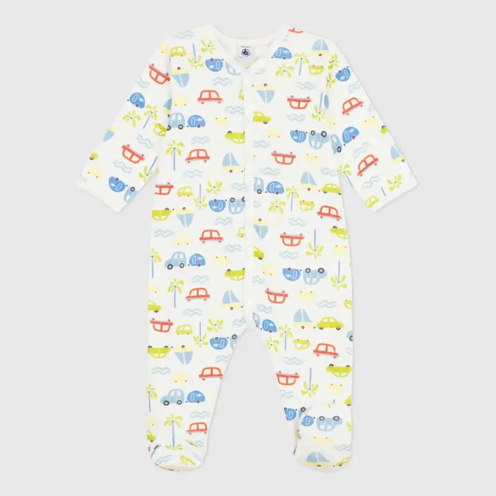 Petit Bateau | Katoenen babypyjama met autootjesprint