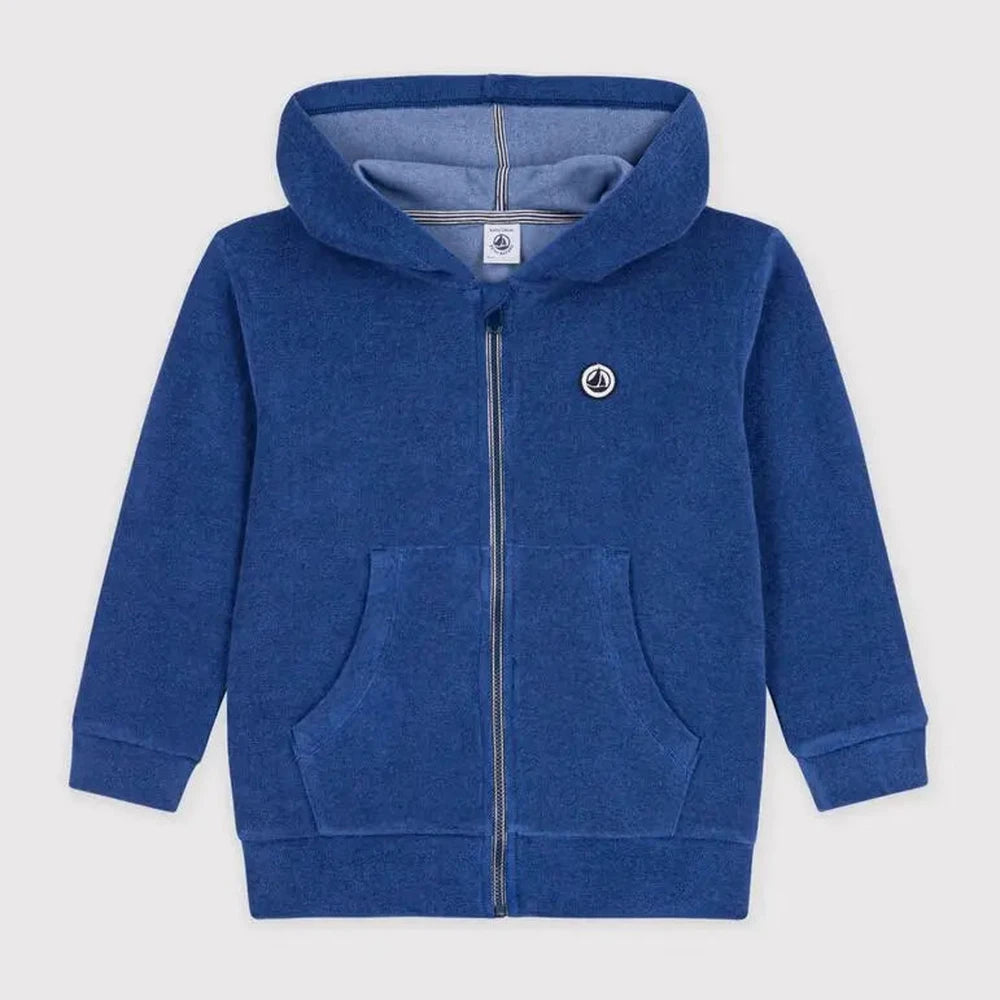 Petit Bateau | Blauw vest met rits