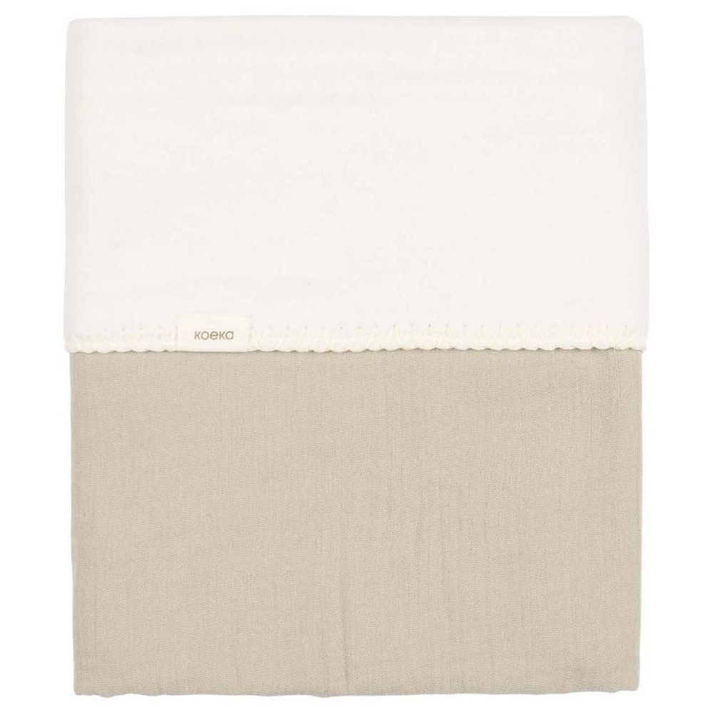 Koeka Wiegdeken Cotton Fleece Faro 75x100 - sage