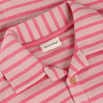 Minymo Polo T-shirt Korte Mouw Gestreept Rosy Tough