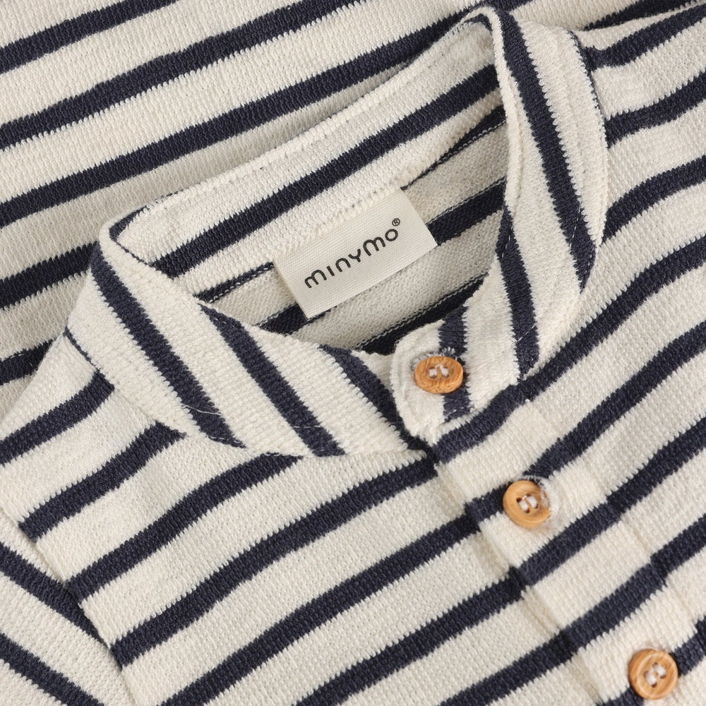 En Fant Kruippak Korte Mouw - Gestreept Vanille