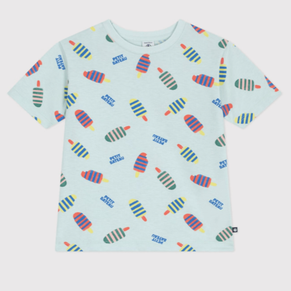 Petit Bateau Katoenen T-shirt met korte mouwen en ijsjesprint