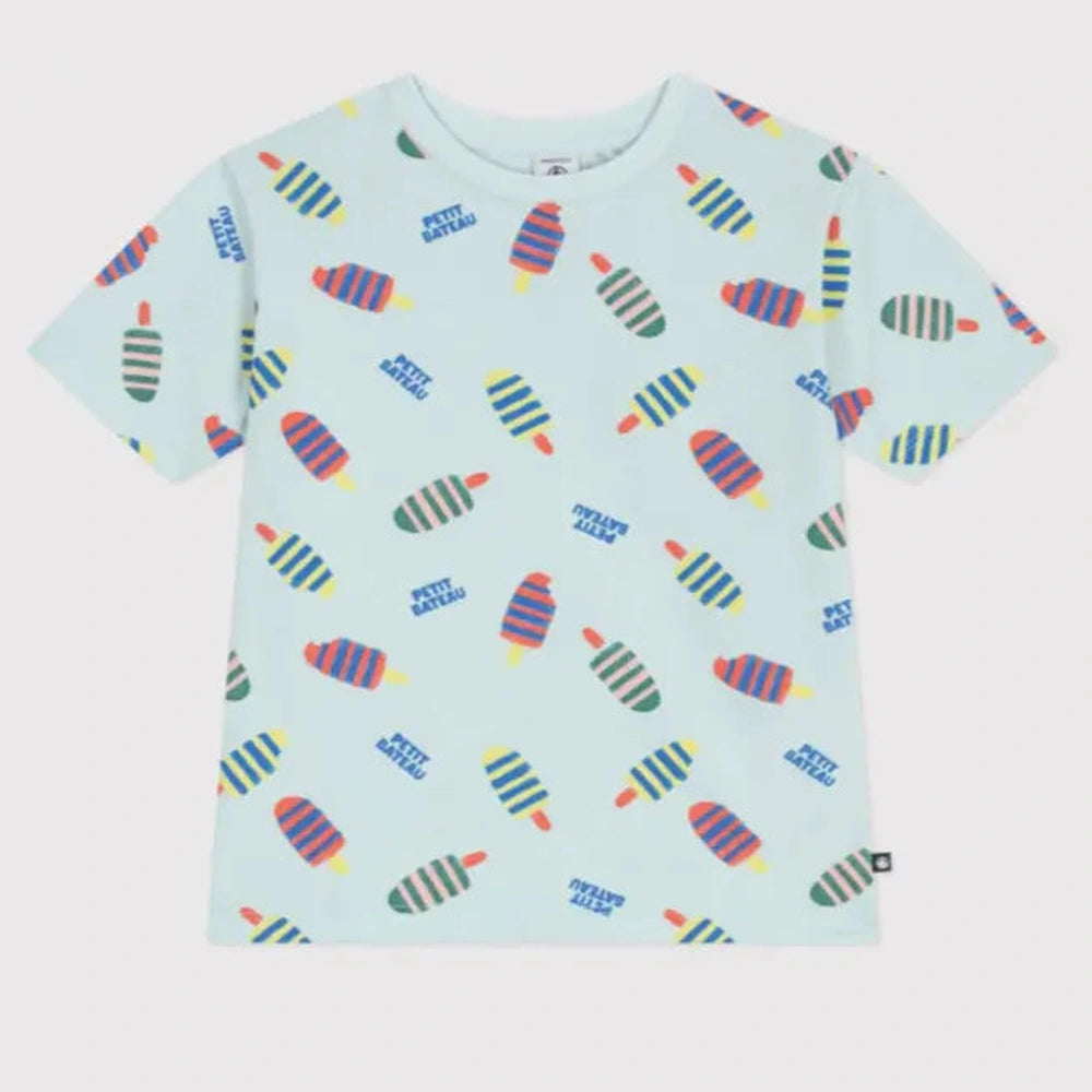 Petit Bateau Katoenen T-shirt met korte mouwen en ijsjesprint