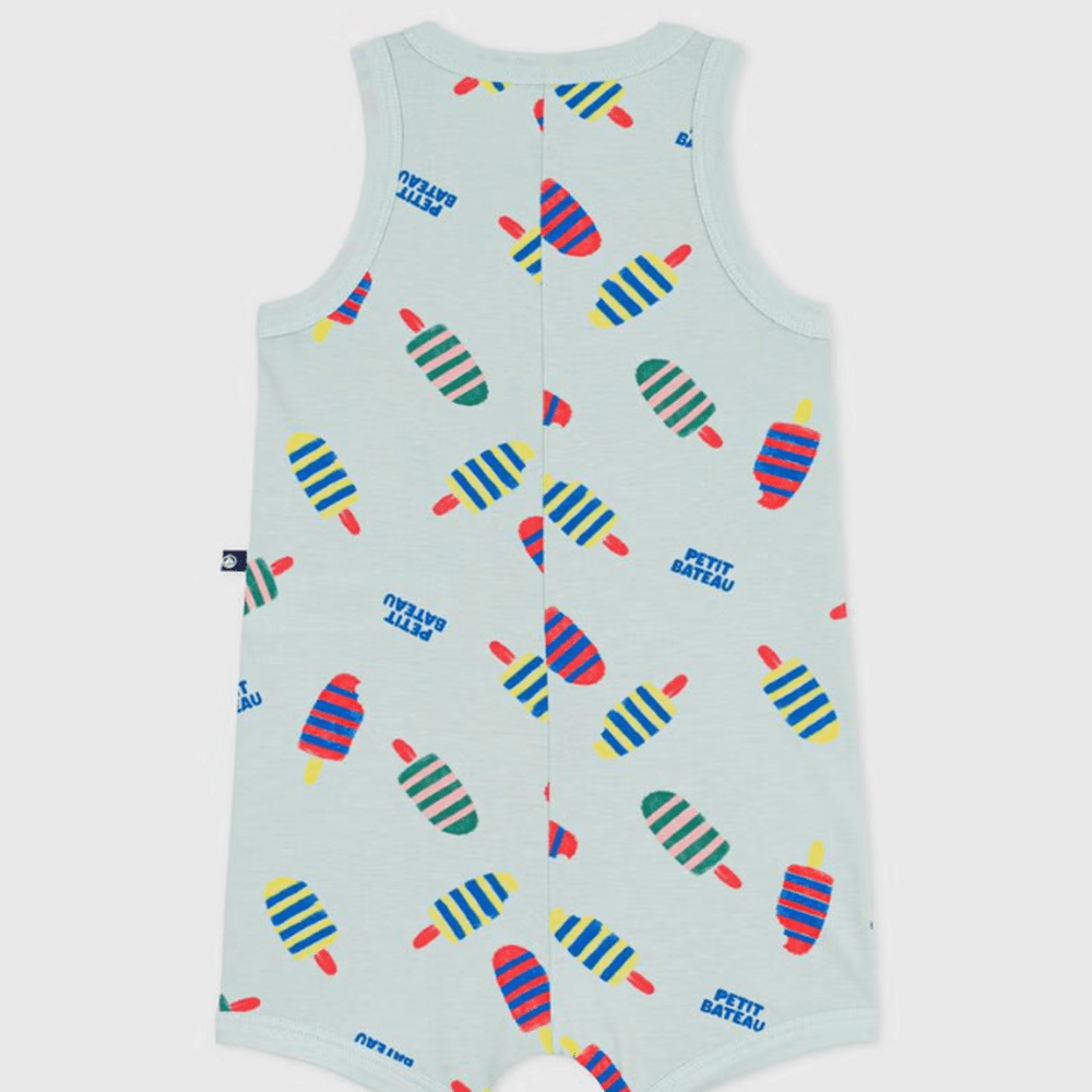 Petit Bateau Kort babypakje van katoen met ijsjesprint