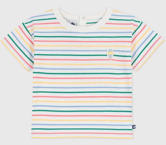 Petit Bateau Katoenen kinder T-shirt met korte mouw en streepjes