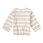 Lässig Baby Shirt met Lange Mouwen - Biologisch Katoen Paarse Strepen