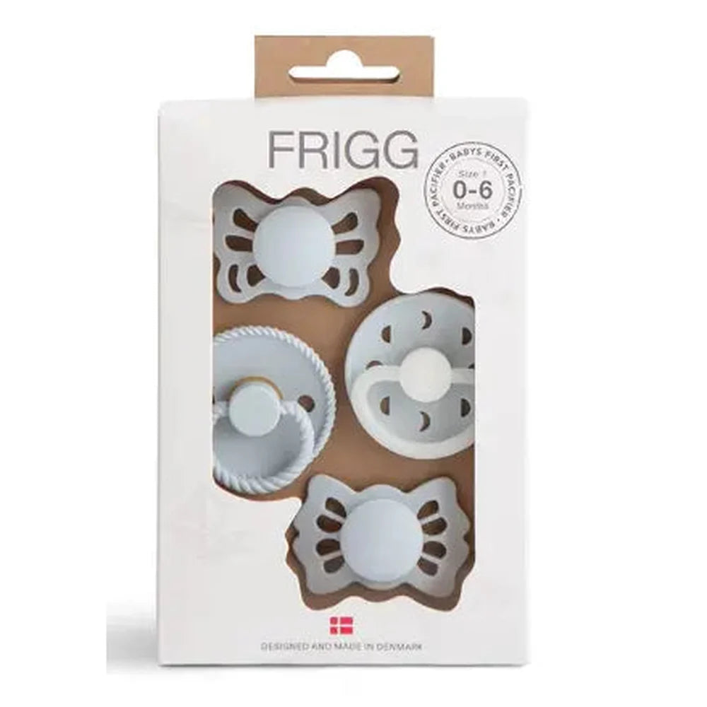 Frigg Baby’s Eerste Fopspeentjes Pakket Van 4 Moonlight Sailing - Lichtblauw