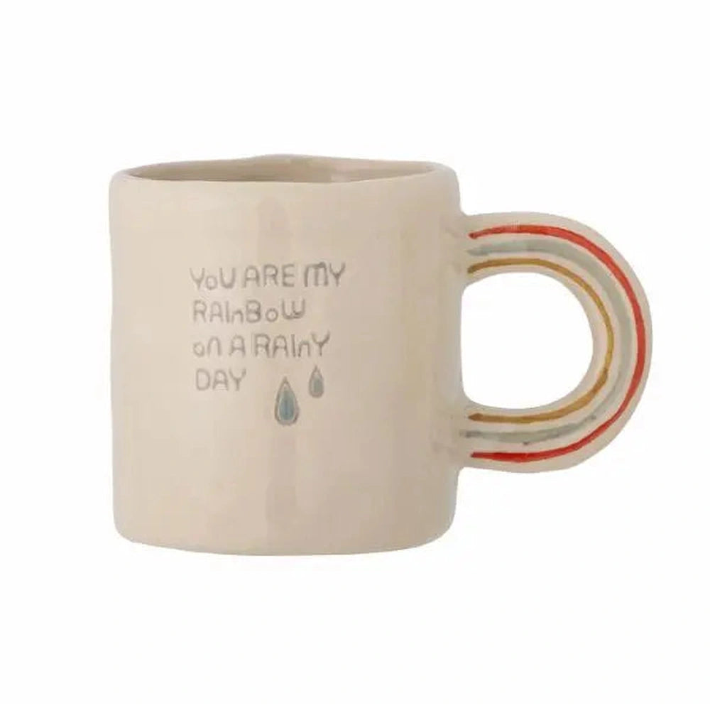 Bloomingville MINI Cloudy Cup in Steengoed - Natuur met opdruk