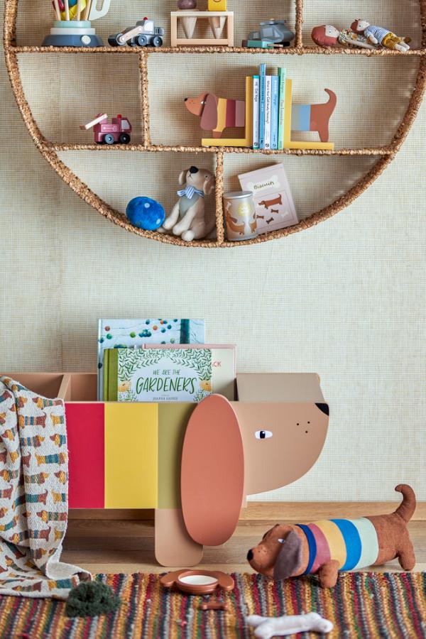 Bloomingville MINI Charlie Boekenstandaard in MDF - Meerkleurig