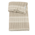 Meyco Deken Babybedje Jacquard Hydrofiel Stripe Sand