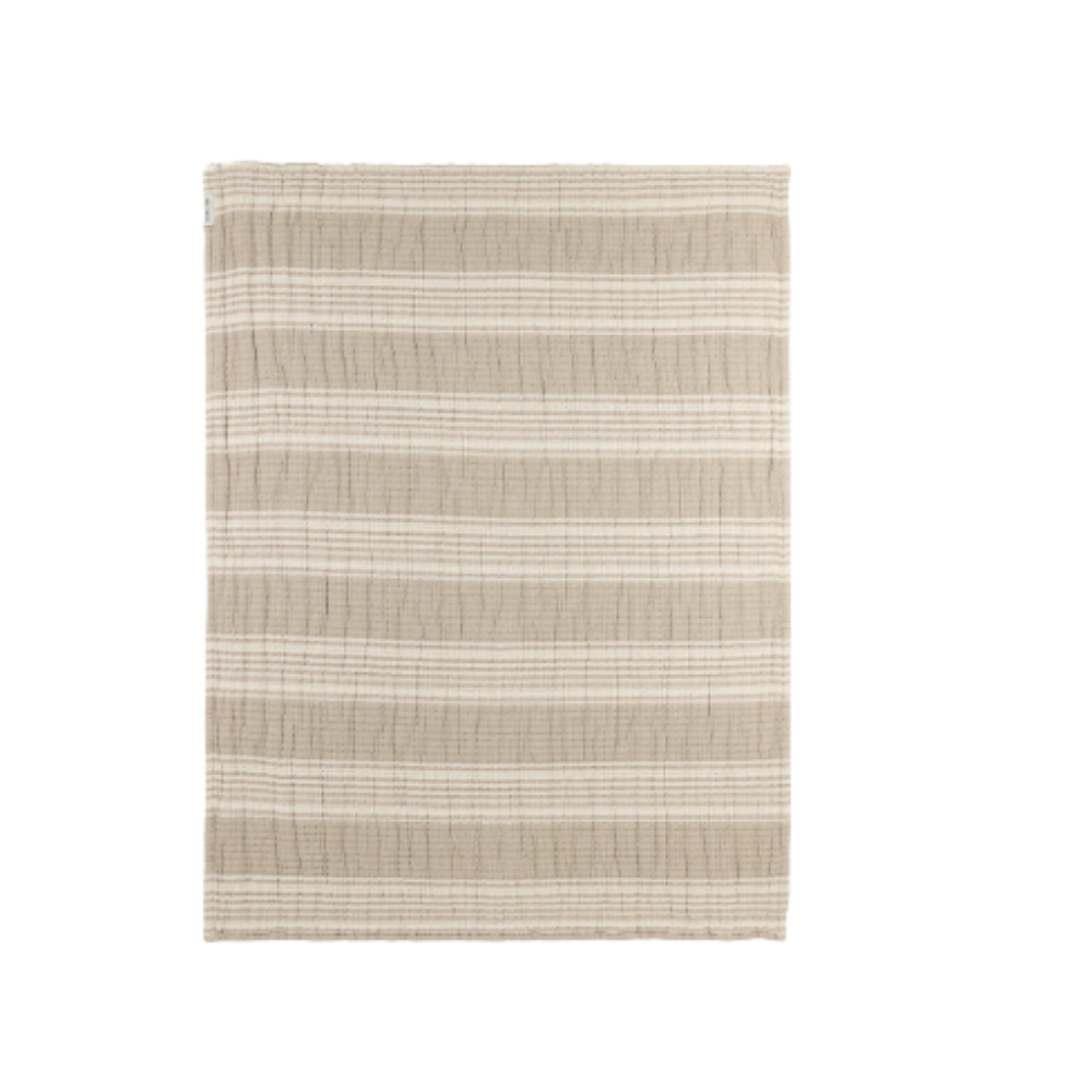 Meyco Deken Babybedje Jacquard Hydrofiel Stripe Sand