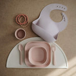 Mushie Kommen Set Vierkant Blush