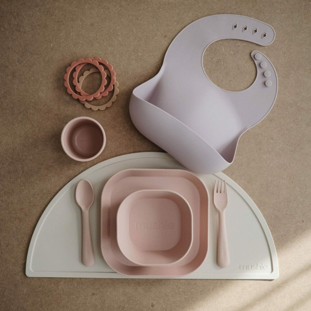 Mushie Kommen Set Vierkant Blush