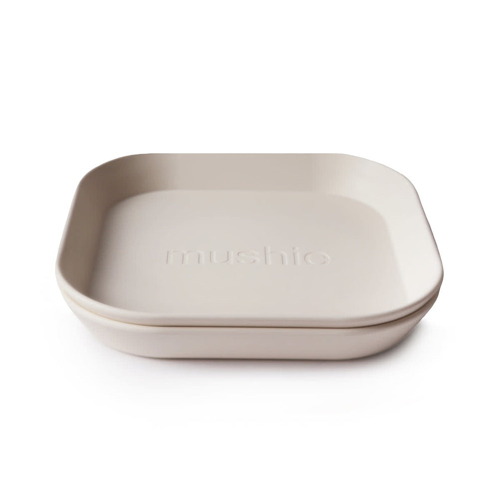 Mushie Set van 2 bordjes - Ivory