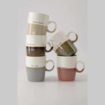Zusss Mug à thé Convivialité - Blanc/sable