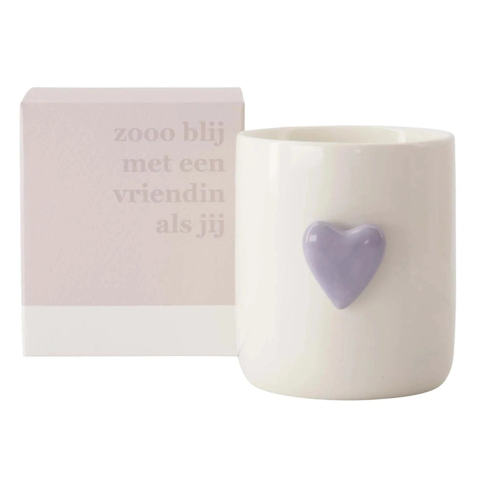 Zusss Geurkaars Keramiek Hart In Doosje Zo Blij Met Een Vriendin Als Jij