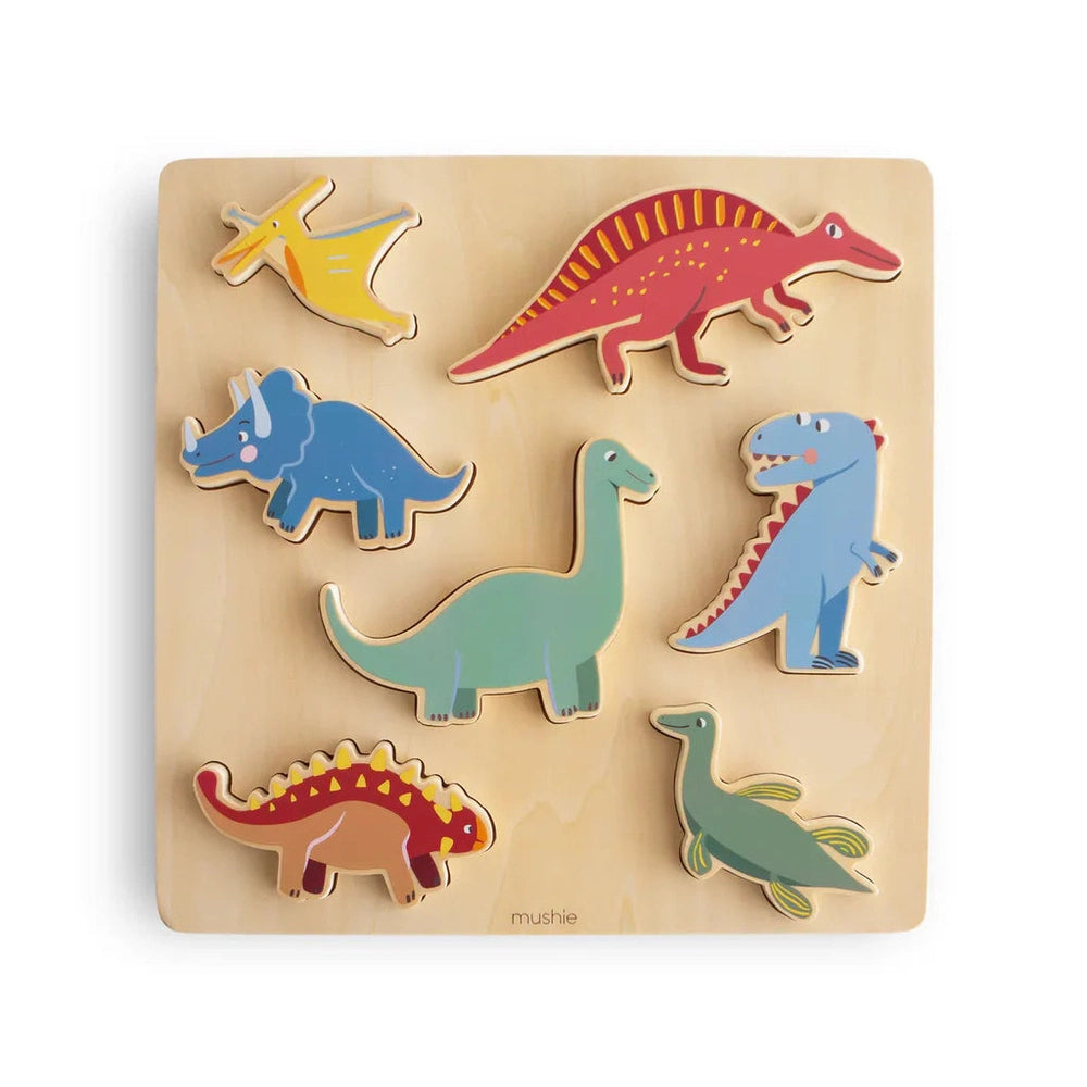 Mushie Houten Puzzel Dino