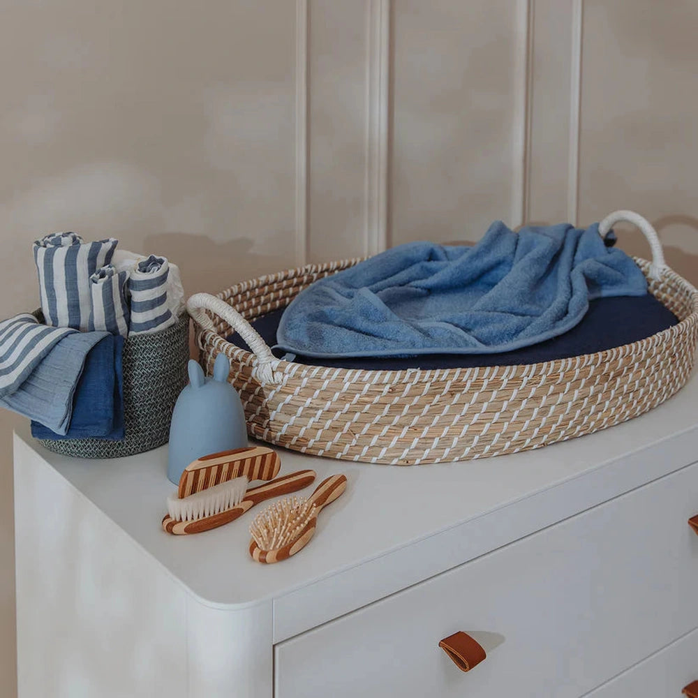 Meyco Hydrofiele Doeken Pre-washed 70x70cm - 3-pack - Natural/Jeans blue/Indigo