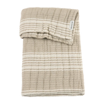 Meyco Deken pre-washed hydrofiel jacquard 75x100cm - Stripe Sand