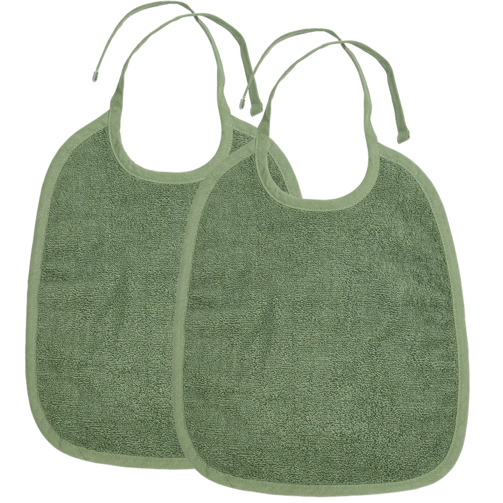 Meyco Slab Met Striksluiting Badstof 2-pack - Forest Green