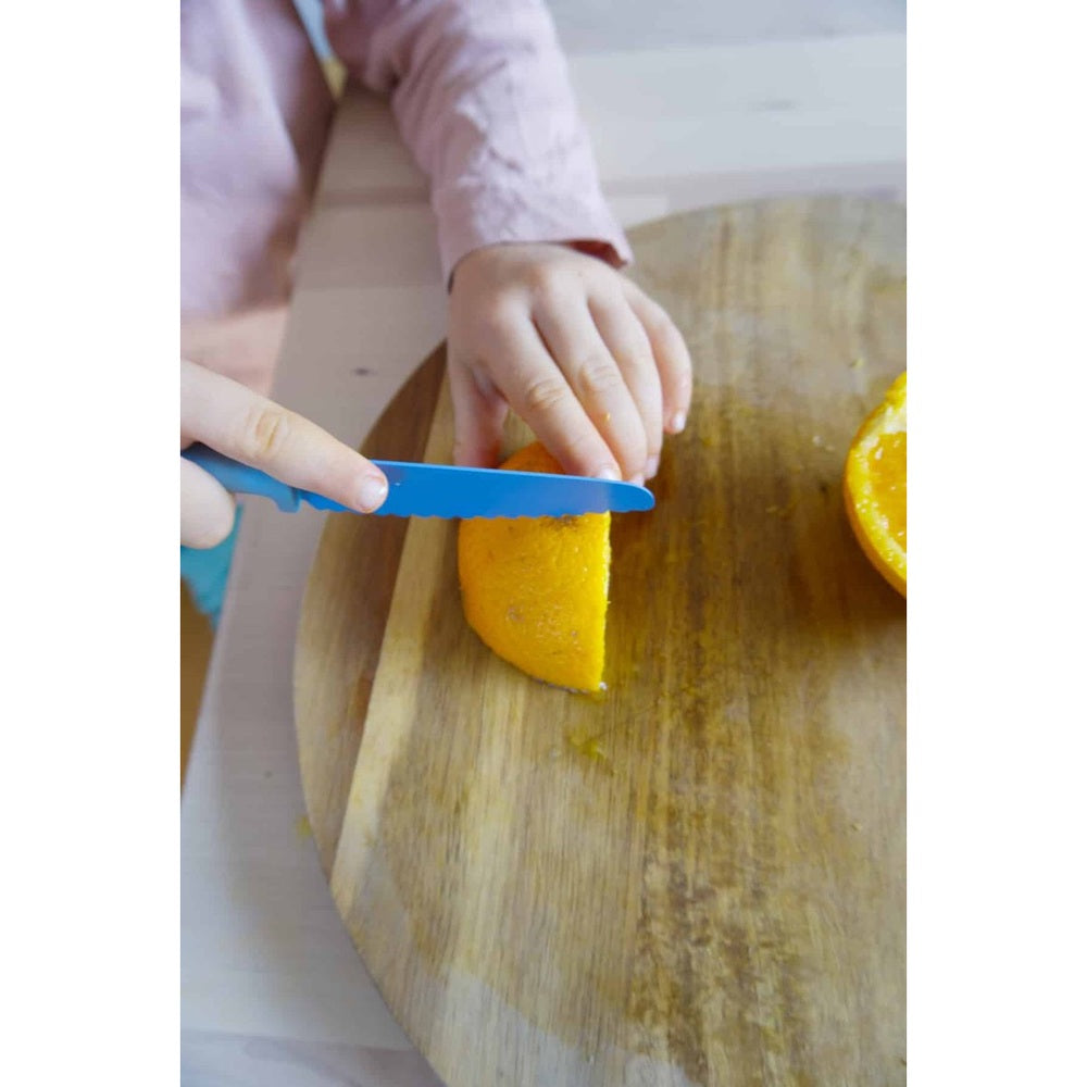 SKÅGFÄ Klyv - Montessori Kindermes - Blue Cornflower - Terra - kinderbestek