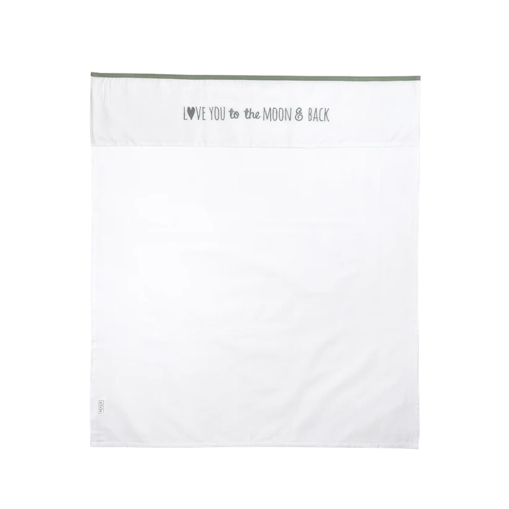 Meyco Laken Borduur Love you to the moon & back 75x100cm - Forest Green