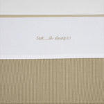 Meyco Laken borduur - Ssst…ik slaap!! 75x100cm - Sand