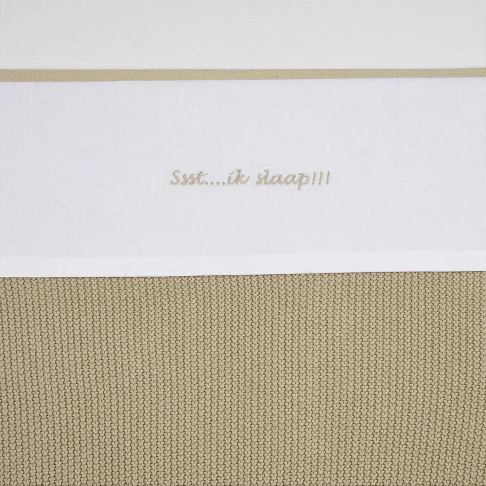 Meyco Laken borduur - Ssst…ik slaap!! 75x100cm - Sand