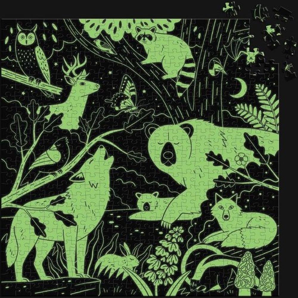Puzzle Mudpuppy - Forêt phosphorescente dans le noir