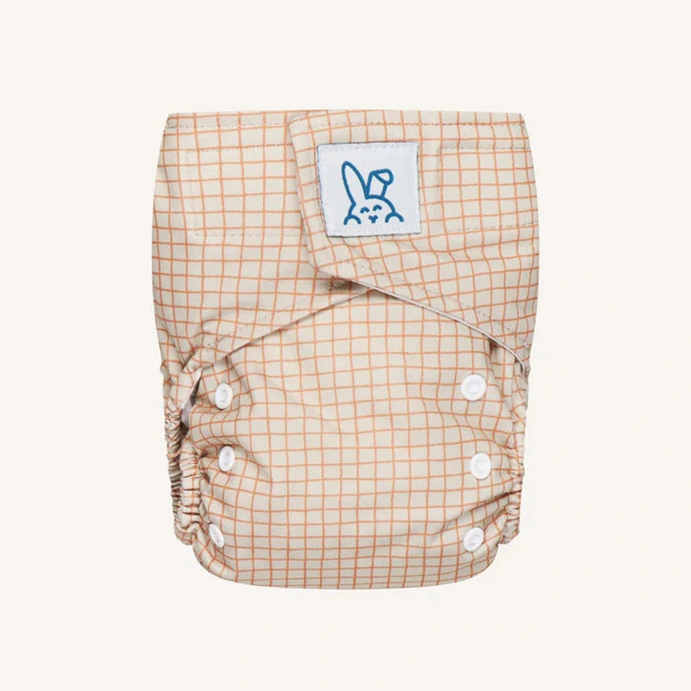 Bumbuns Easy Herbruikbare Luier met klittenband - Tiles almond