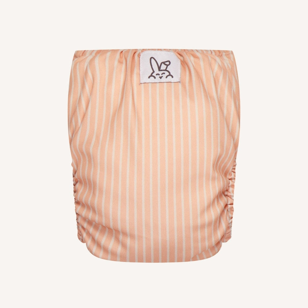 Bumbuns Easy Herbruikbare Luier met drukknopen - Stripes Apricot