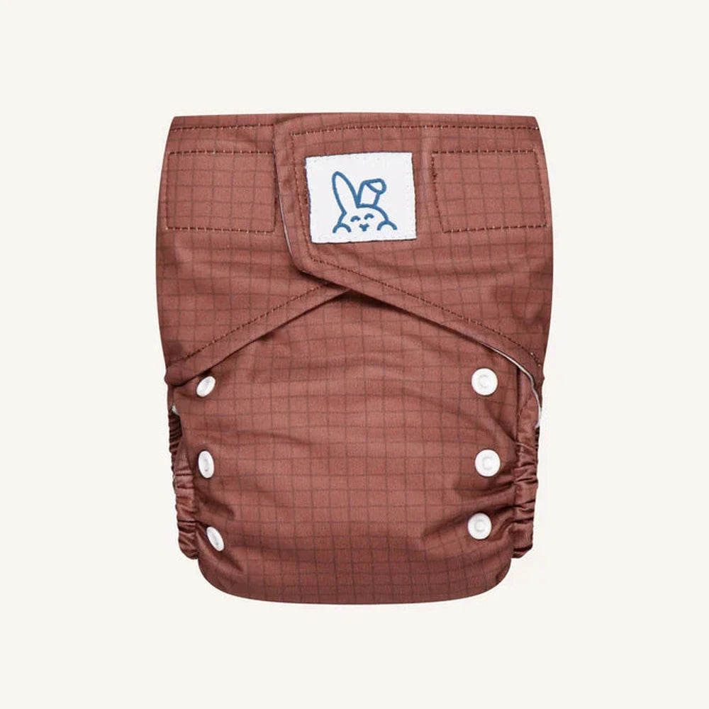 Bumbuns Easy Herbruikbare Luier met drukknopen - Tiles Chesnut