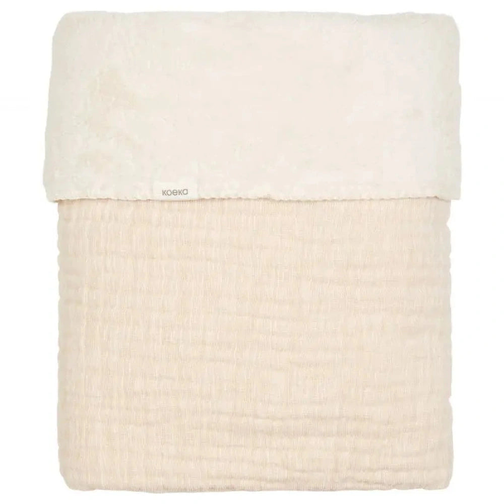 Koeka Wiegdeken Teddy Rivoli 100x150cm - Warm White
