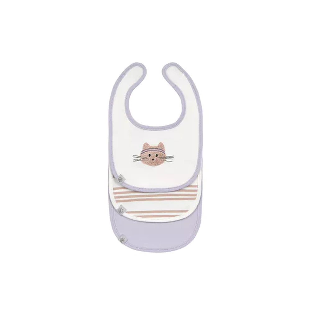 Newborn Bib Lässig Tiny Team Cat Newborn Slab - 3 Stuks - Groen kopie