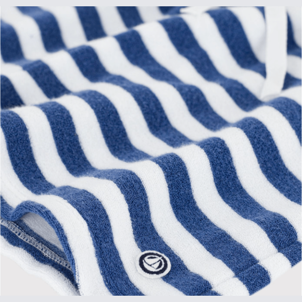Petit Bateau Katoenen Kindershort Met Strepen - Blauw/Wit