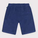Petit Bateau Korte Kinderbermuda van Effen Katoen - Blauw