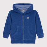 Petit Bateau Katoenen Sweatshirt Met Rits Voor Kinderen - Blauw