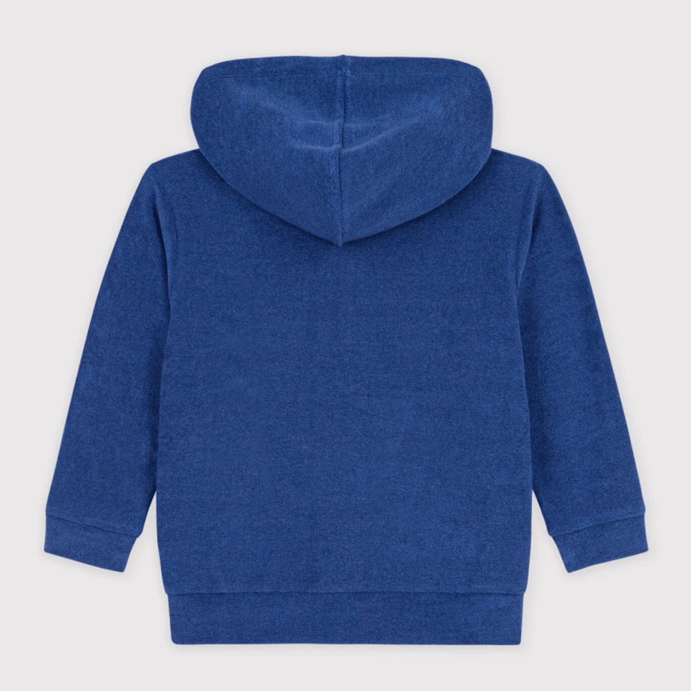 Petit Bateau Katoenen Sweatshirt Met Rits Voor Kinderen - Blauw