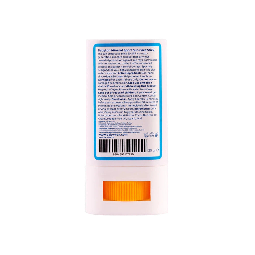 Babyton Natuurlijke Zonnecrème Stick SPF50 20g